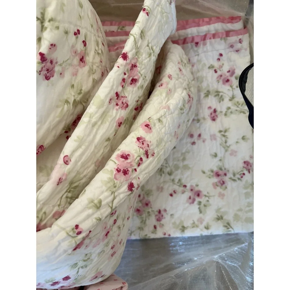 Simply Shabby Chic Rachel Ashwell HUGE SET 2 Quilts w/2 matching shams+ 4 sheet